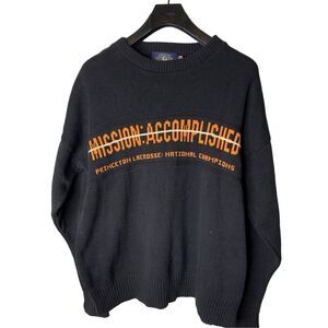 Princeton Lacrosse National Champions American Creations black sweater large